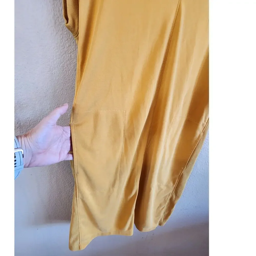 Lou & Grey Women's V-Neck Pocket Dress Sunflower Yellow Summer - Picture 5 of 13